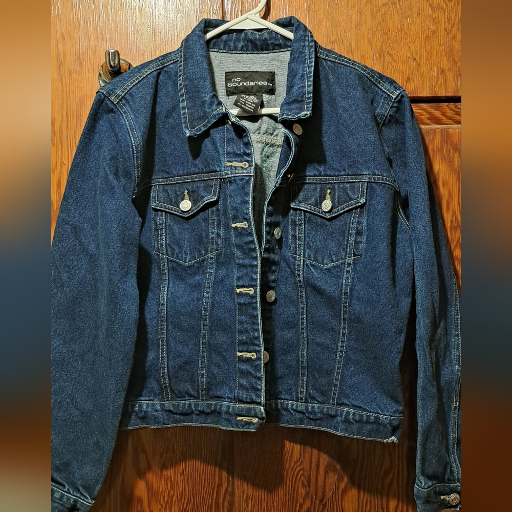 No Boundaries Blue Denim Jacket Jouniors